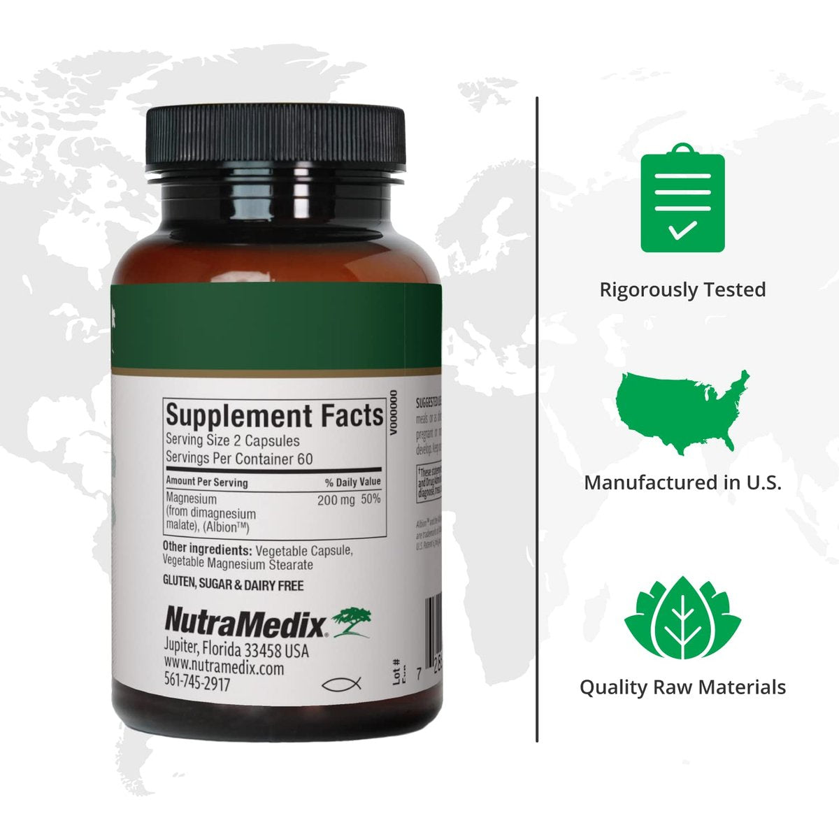 NutraMedix Magnesium Malat Energiepräparat – Bioverfügbares Magnesium für Schlaf, Immunsystem & Gelenkgesundheit – Vegan, Non-GMO & Glutenfrei (120 Kapseln)