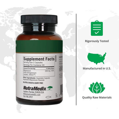 NutraMedix Magnesium Malat Energiepräparat – Bioverfügbares Magnesium für Schlaf, Immunsystem & Gelenkgesundheit – Vegan, Non-GMO & Glutenfrei (120 Kapseln)