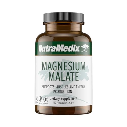 NutraMedix Magnesium Malat Energiepräparat – Bioverfügbares Magnesium für Schlaf, Immunsystem & Gelenkgesundheit – Vegan, Non-GMO & Glutenfrei (120 Kapseln)