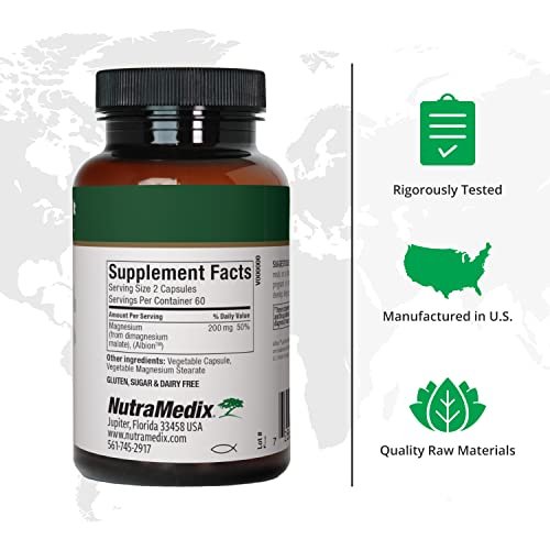NutraMedix Magnesium Malat Energiepräparat – Bioverfügbares Magnesium für Schlaf, Immunsystem & Gelenkgesundheit – Vegan, Non-GMO & Glutenfrei (120 Kapseln)