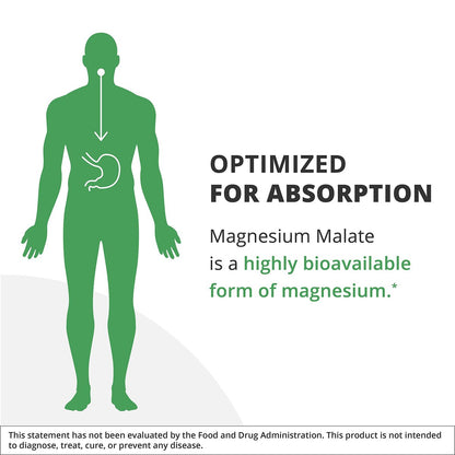 NutraMedix Magnesium Malat Energiepräparat – Bioverfügbares Magnesium für Schlaf, Immunsystem & Gelenkgesundheit – Vegan, Non-GMO & Glutenfrei (120 Kapseln)