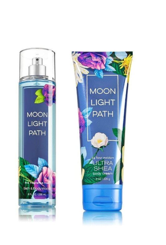 Bath & Body Works Signature Collection Moonlight Path Duftspray 8 oz & Körpercreme 8 oz