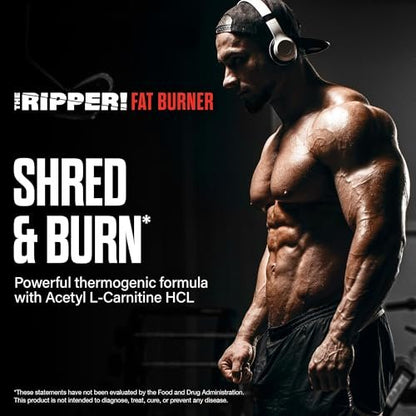 JNX SPORTS The Ripper! Fatburner Pre Workout für Männer & Frauen – Thermogenes Fettverbrennungspulver & Appetitzügler, steigert Energie & Ausdauer – Ananas Shred, 30 Portionen