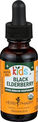 Herb Pharm Bio-Kinder Bio-Alkoholfreier Holunderbeeren-Glycerit-Extrakt, 29,6 ml