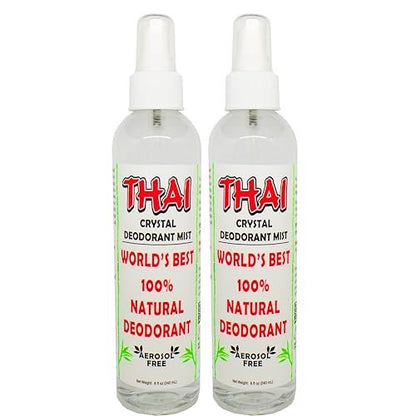 Thai Deodorant Stone Crystal Mist Natürliches Deodorant Spray 8 oz. Bundle, 2er-Pack