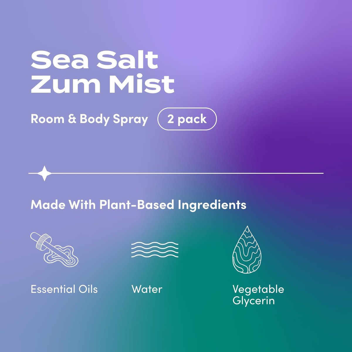 Indigo Wild Zum Mist Raum- & Körperspray – Aromatherapie-Mist mit ätherischen Ölen – Natürliches Körperspray & Raumspray – Meersalz-Duft – 118 ml (2er-Pack)