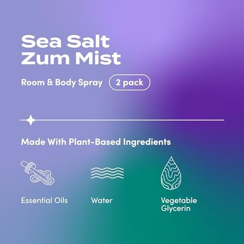 Indigo Wild Zum Mist Raum- & Körperspray – Aromatherapie-Mist mit ätherischen Ölen – Natürliches Körperspray & Raumspray – Meersalz-Duft – 118 ml (2er-Pack)