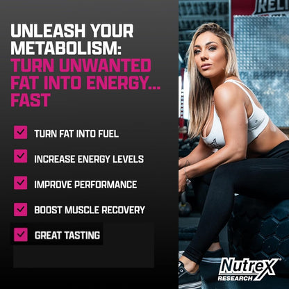 Nutrex Research L-Carnitin 3000 (31 Portionen, Berry Blast) – Flüssige Shots ohne Stimulanzien, unterstützt die Muskelregeneration für Männer und Frauen