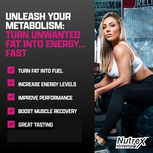 Nutrex Research L-Carnitin 3000 (31 Portionen, Berry Blast) – Flüssige Shots ohne Stimulanzien, unterstützt die Muskelregeneration für Männer und Frauen