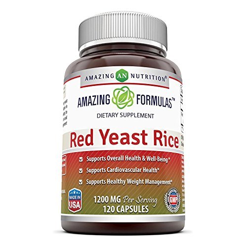 Amazing Formulas Rotschimmelreis 1200 mg pro Portion – 120 Kapseln, Non-GMO, glutenfrei, hergestellt in den USA