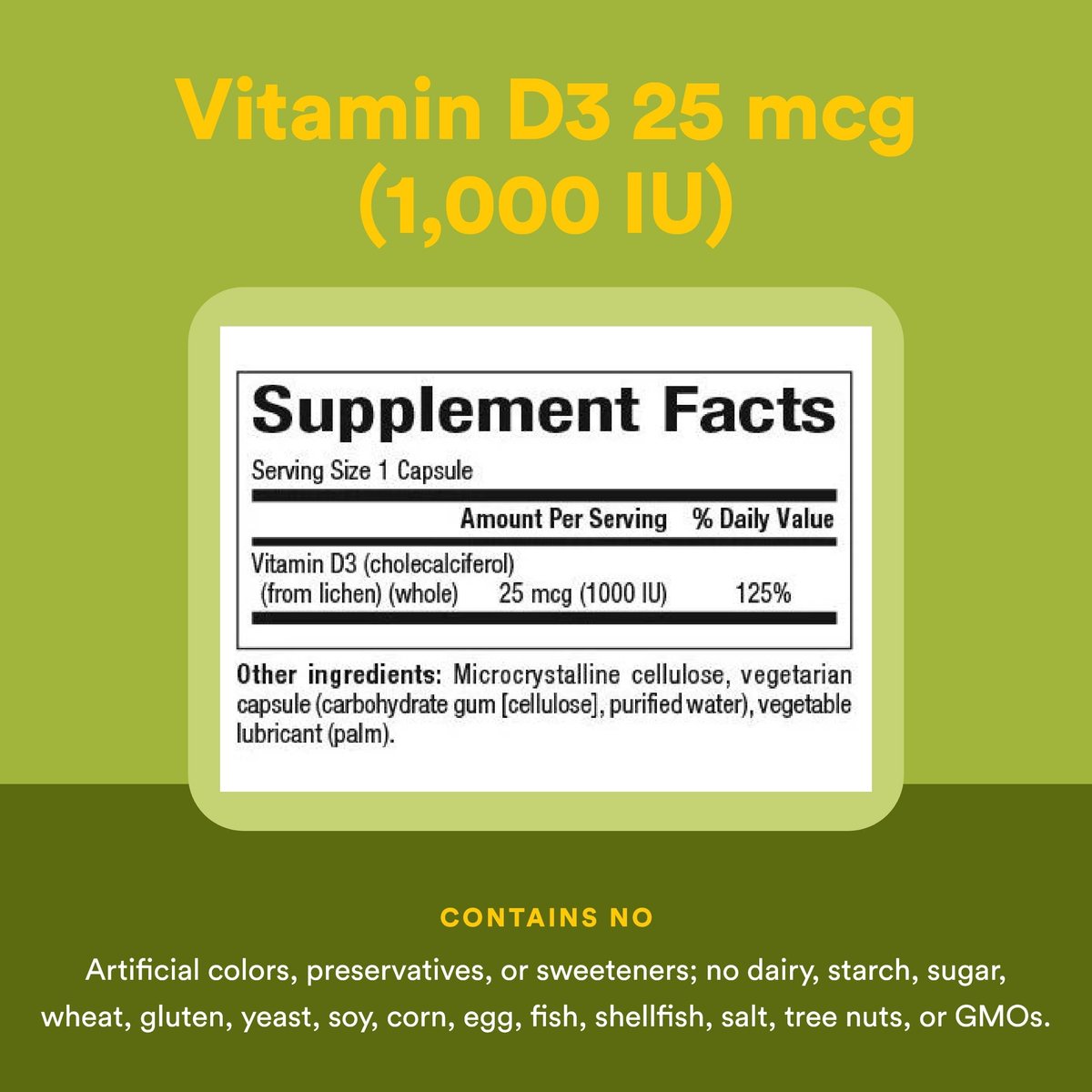 Natural Factors Whole Earth & Sea Vitamin D3 – Vegane Nahrungsergänzung für starke Knochen & Gelenke, unterstützt Calcium-Aufnahme, Non-GMO, 90 Kapseln
