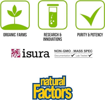 Natural Factors Whole Earth & Sea Vitamin D3 – Vegane Nahrungsergänzung für starke Knochen & Gelenke, unterstützt Calcium-Aufnahme, Non-GMO, 90 Kapseln