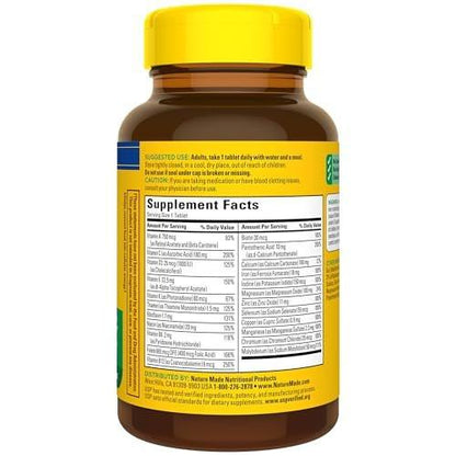Nature Made Multivitamin Tabletten mit Eisen – Tägliche Nährstoffunterstützung für Männer und Frauen, 130 Tabletten, 130-Tage-Vorrat
