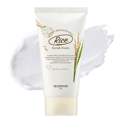 SKINFOOD Rice Daily Scrub Foam – Sanftes Peeling & Reinigung für Gesicht, 150 ml