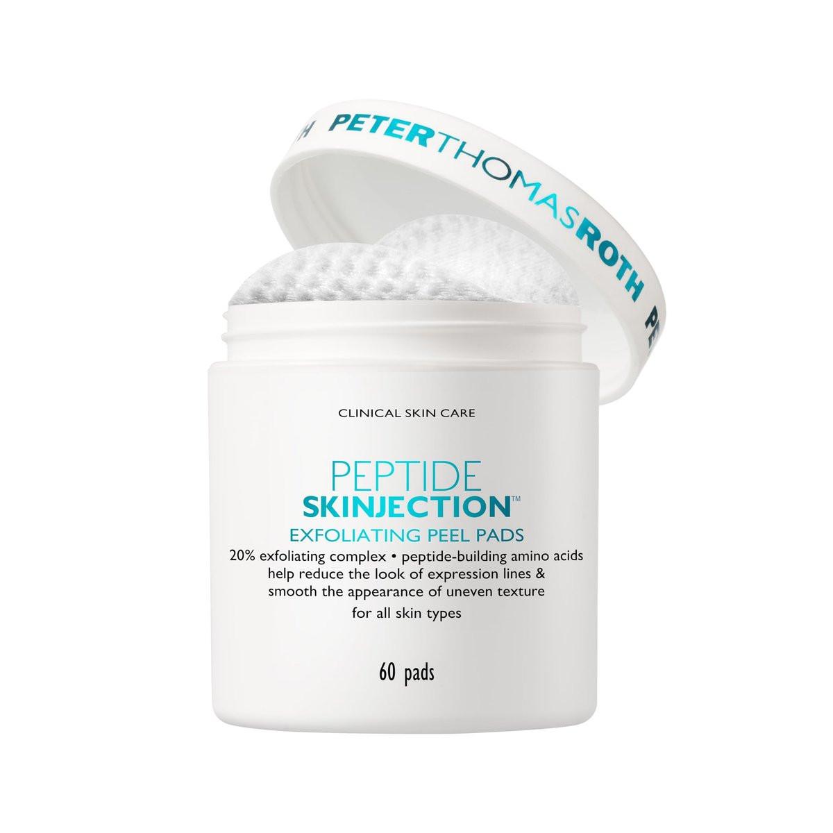 Peter Thomas Roth Peptide Skinjection™ Exfoliating Peel Pads – Anti-Falten Peeling für alle Hauttypen, 60 Stück