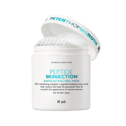 Peter Thomas Roth Peptide Skinjection™ Exfoliating Peel Pads – Anti-Falten Peeling für alle Hauttypen, 60 Stück