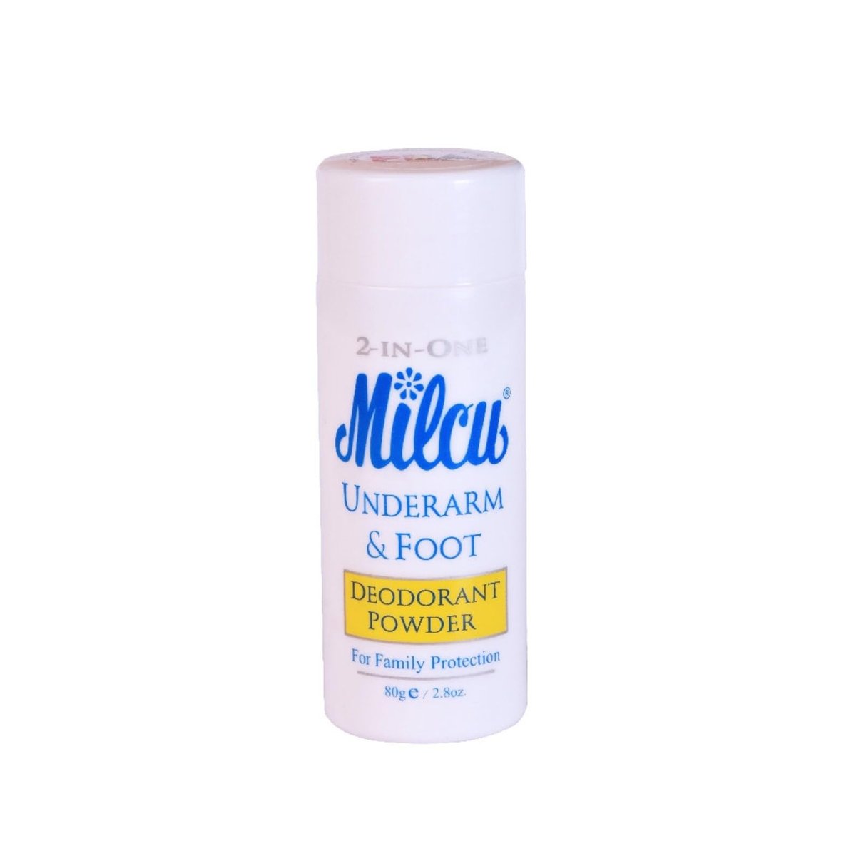 Milcu Deo-Puder für Achseln und Füße – 80 Gramm, große Größe