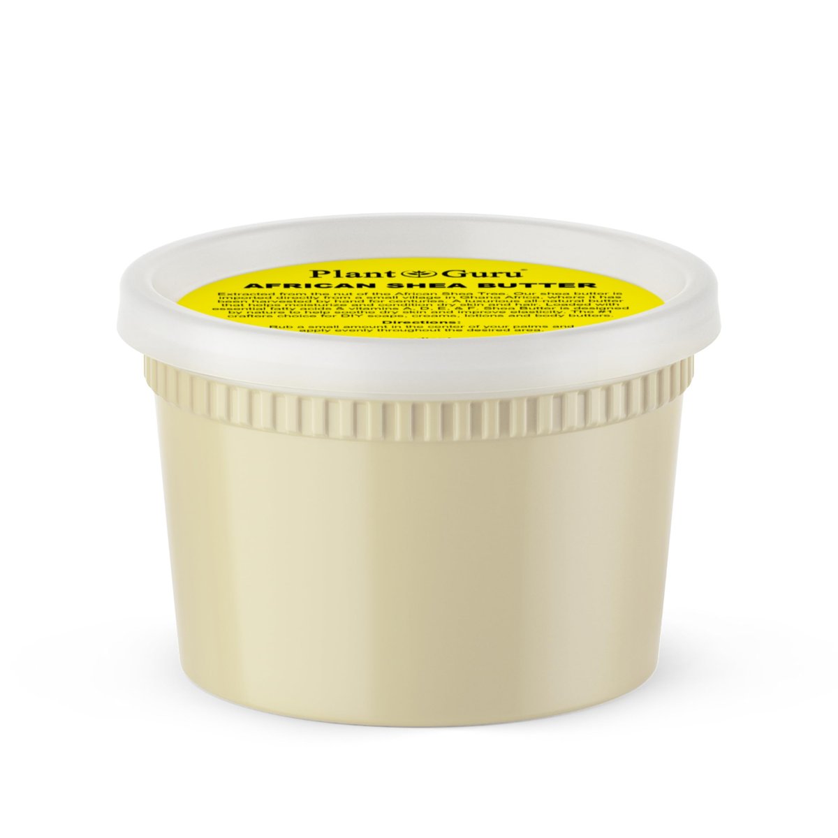 Plant Guru Rohe afrikanische Sheabutter 16 oz – 100% rein, natürlich, unraffiniert, Elfenbein – Ideale Feuchtigkeitscreme für trockene Haut, Körper, Gesicht und Haarwachstum – Perfekt für DIY Seifen- und Lippenbalsamherstellung
