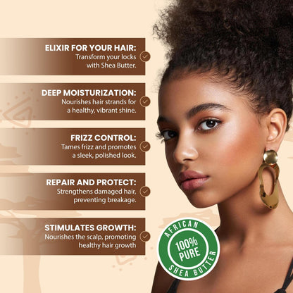 Plant Guru Rohe afrikanische Sheabutter 16 oz – 100% rein, natürlich, unraffiniert, Elfenbein – Ideale Feuchtigkeitscreme für trockene Haut, Körper, Gesicht und Haarwachstum – Perfekt für DIY Seifen- und Lippenbalsamherstellung
