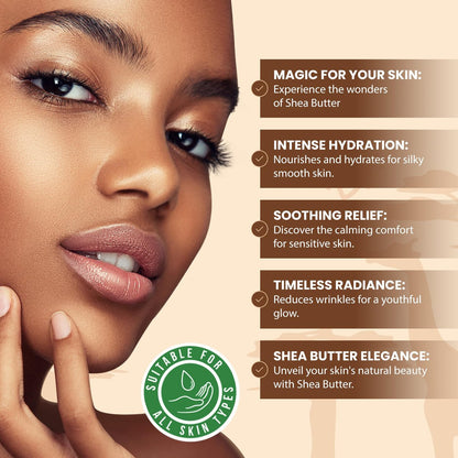 Plant Guru Rohe afrikanische Sheabutter 16 oz – 100% rein, natürlich, unraffiniert, Elfenbein – Ideale Feuchtigkeitscreme für trockene Haut, Körper, Gesicht und Haarwachstum – Perfekt für DIY Seifen- und Lippenbalsamherstellung