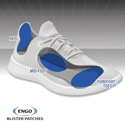 Engo Blasenpflaster für die Ferse (2 Stück) | Ideal für Tennisschuhe, Sportler, Läufer, High Heels, Business-Schuhe