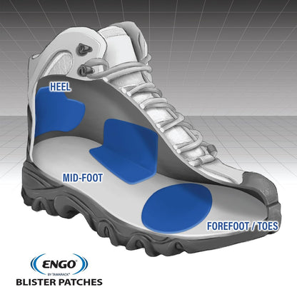 Engo Blasenpflaster für die Ferse (2 Stück) | Ideal für Tennisschuhe, Sportler, Läufer, High Heels, Business-Schuhe