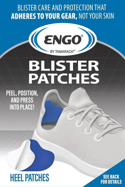 Engo Blasenpflaster für die Ferse (2 Stück) | Ideal für Tennisschuhe, Sportler, Läufer, High Heels, Business-Schuhe
