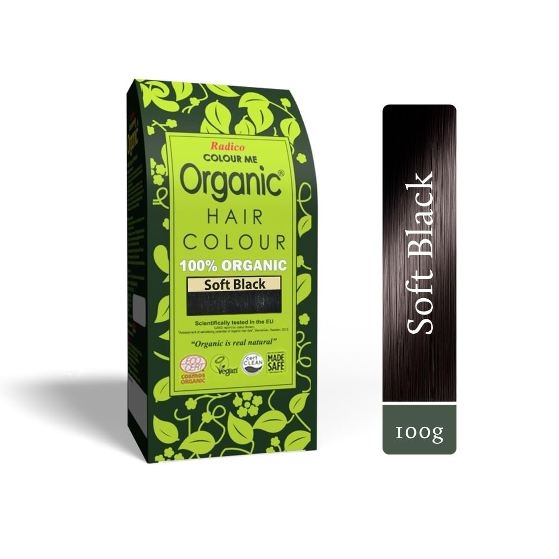 Radico Colour Me Organisch (Sanftes Schwarz) – 100 g Henna Haarfarbe