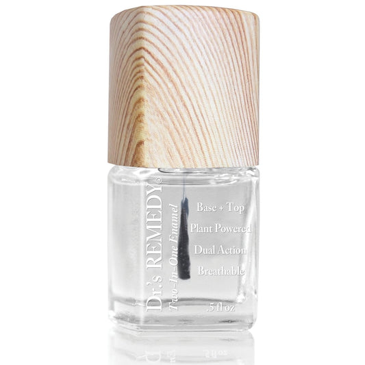 Dr.'s Remedy Total Two-In-One Base und Top Coat Nagellack – Klarer Glanz, Schnell trocknend, 0,5 Fl Oz