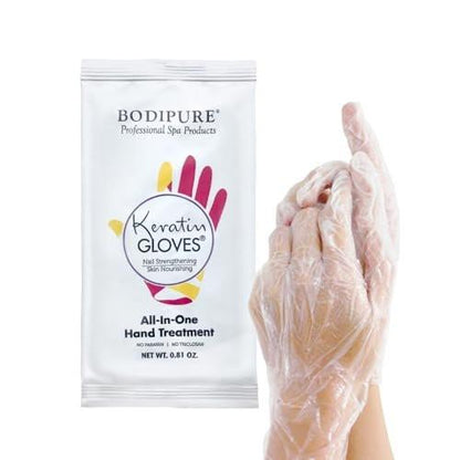 Bodipure All-in-One feuchtigkeitsspendende Handmaske mit Keratin & Vitamin E – 50 Paar für trockene, rissige Hände