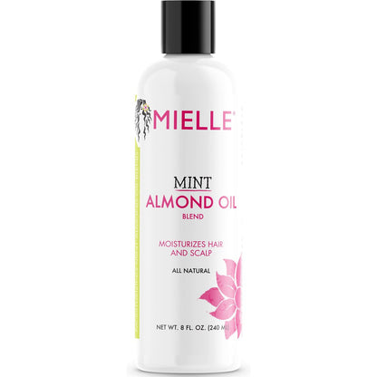 Mielle Organics Minz-Mandel-Öl – Leichtes Trockenkopfühl zur Feuchtigkeitsversorgung und Förderung längerer, gesünderer Haare – Geeignet für alle Haartypen (237 ml)