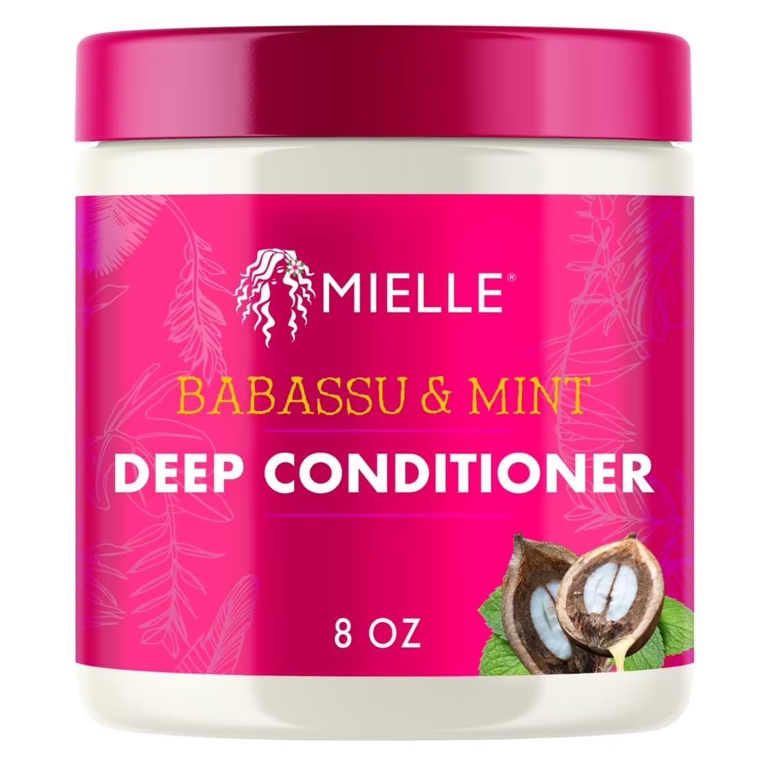 Mielle Organics Babassu & Minze Tiefenpflege mit Protein – Feuchtigkeitsspendende Reparatur für trockenes, geschädigtes und krauses Haar (227 g)