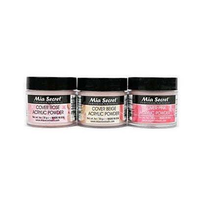 Mia Secret Cover Acrylic Powder 3er Set – Pink/Beige/Rose 1 oz