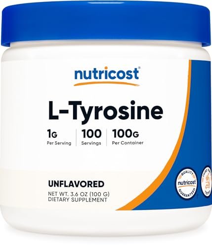 Nutricost L-Tyrosin Pulver 100 g (100 Portionen) - 1 g pro Portion