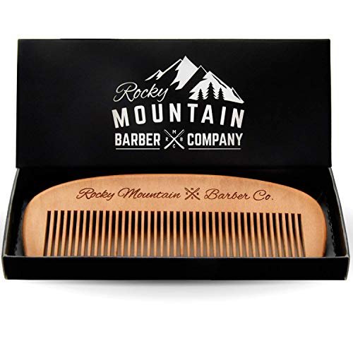 Rocky Mountain Barber Company Holzhaarbürste – Antistatisch & reißfest für Bart, Kopfhaar und Schnurrbart – handgefertigt in Geschenkbox