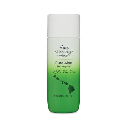 Absolutely Natural 100% Reines Aloe Vera Kühlgel - Lotion gegen Sonnenbrand & Hautausschläge - Premium Sonnenpflege mit Vitamin E & Eukalyptus - 177 ml