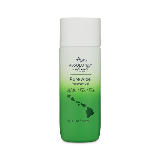 Absolutely Natural 100% Reines Aloe Vera Kühlgel - Lotion gegen Sonnenbrand & Hautausschläge - Premium Sonnenpflege mit Vitamin E & Eukalyptus - 177 ml