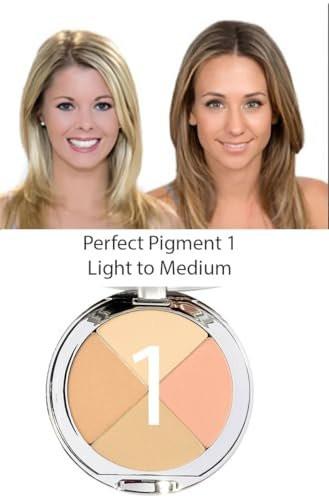 Christina Cosmetics Perfect Pigment 1 Compact – 8-in-1 Mineral Makeup: Foundation, Concealer, Lidschatten, Rouge, Bronzer, Highlighter, Contour & Farbkorrektur