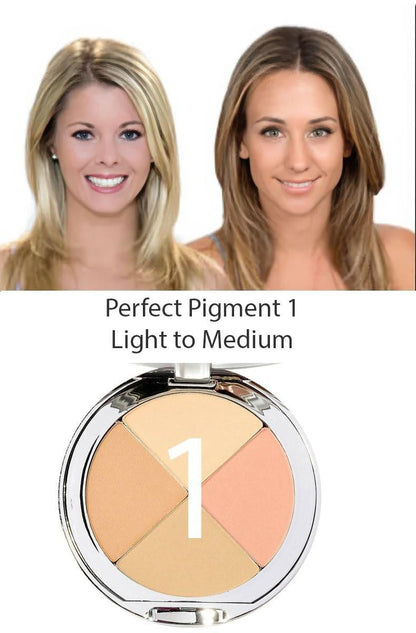 Christina Cosmetics Perfect Pigment 1 Compact – 8-in-1 Mineral Makeup: Foundation, Concealer, Lidschatten, Rouge, Bronzer, Highlighter, Contour & Farbkorrektur