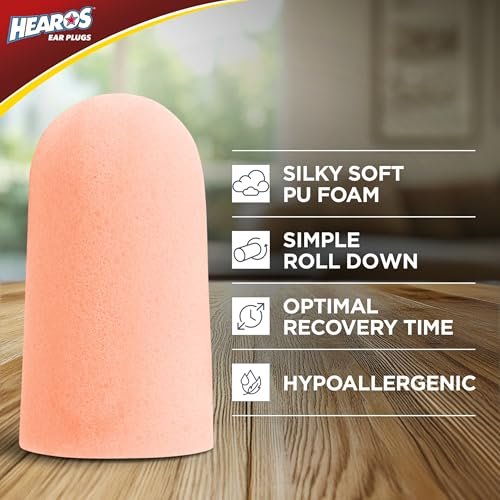 HEAROS Ultimate Softness Series Ohrstöpsel – 28 Paar, Beige, Schaumstoff