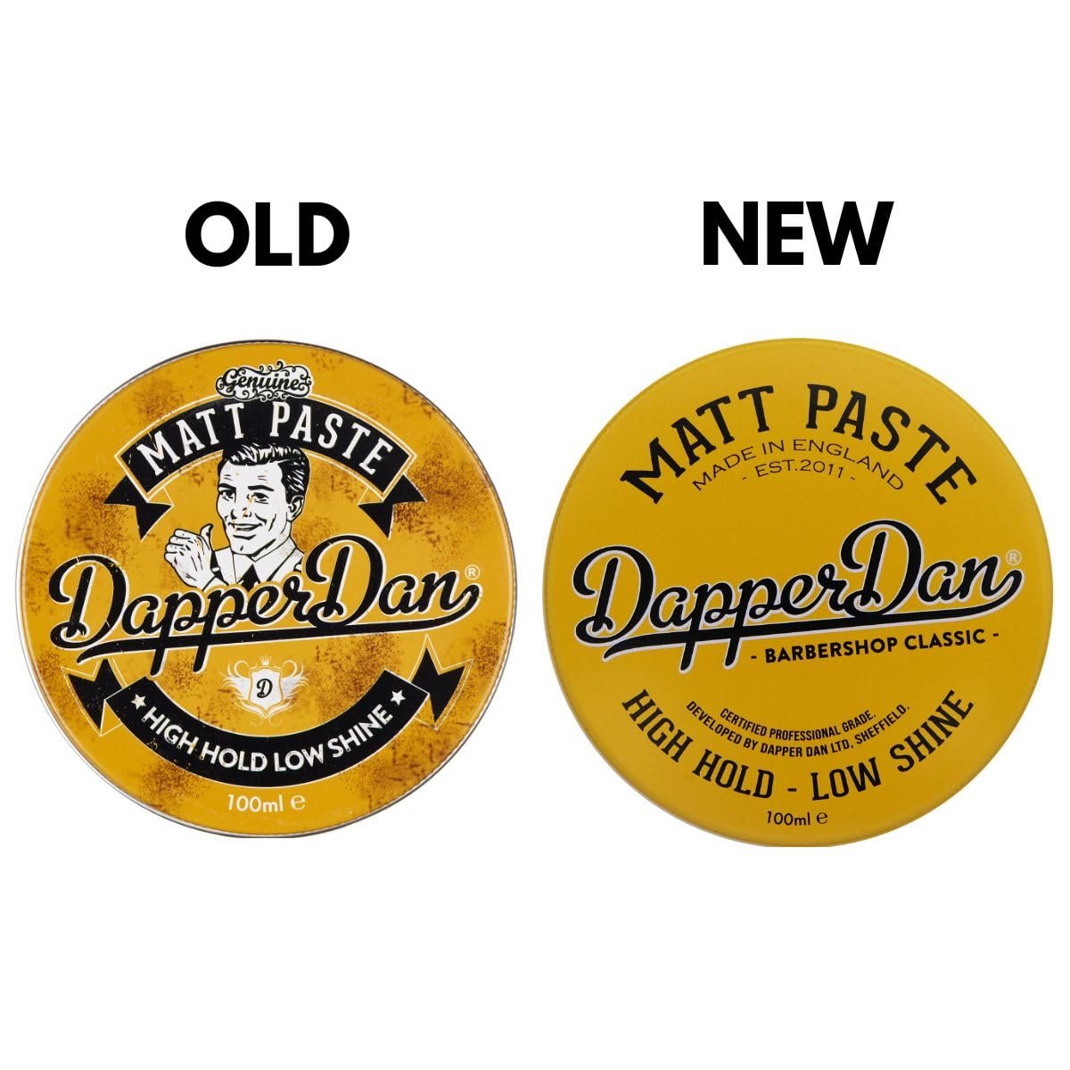 Dapper Dan Matt Paste – Hoher Halt, matter Look, flexibler Stil für Herren, 100 ml