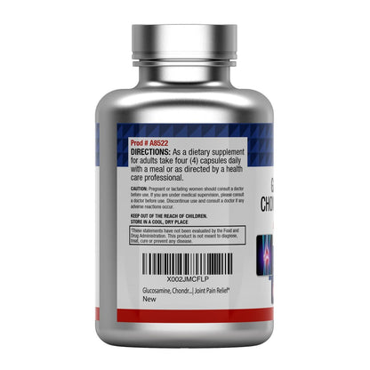 tnvitamins Glucosamin Chondroitin MSM Kapseln, 240 Stück | 4.000 mg pro Portion | 2.000 mg Glucosaminsulfat 2KCl + 2.000 mg MSM & Chondroitin-Mischung | Nahrungsergänzungsmittel für Gelenke