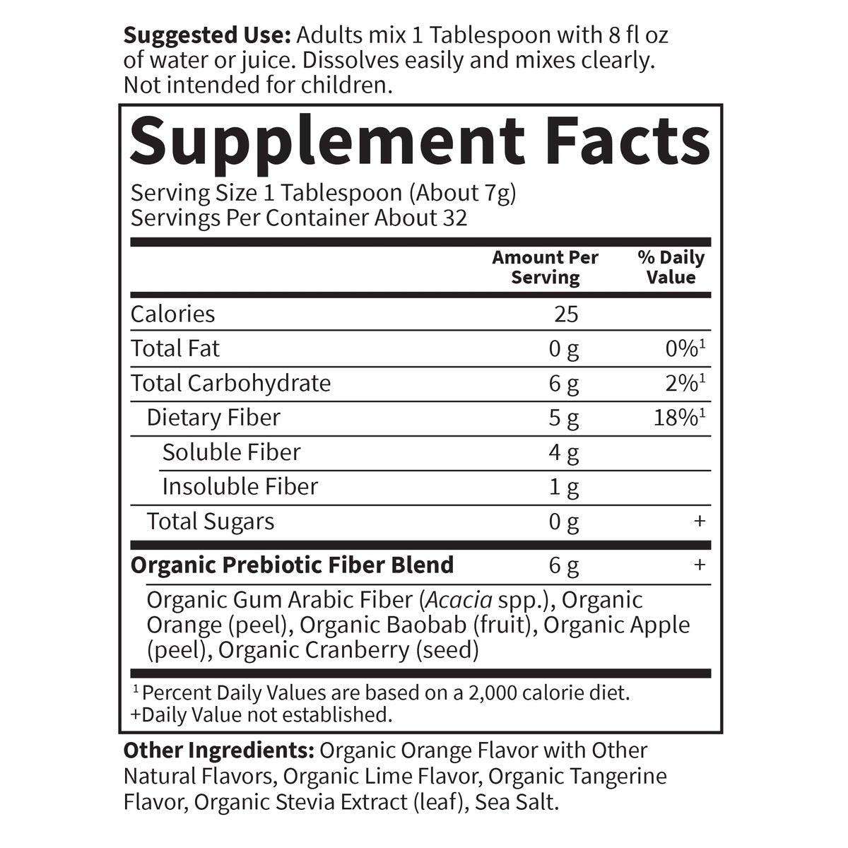 Garden of Life Dr. Formulated Bio-aktives Ballaststoffpulver, Zitrusgeschmack, Präbiotisches Superfood, Ballaststoffergänzung, Verstopfungslösung, Psylliumfrei, 32 Portionen