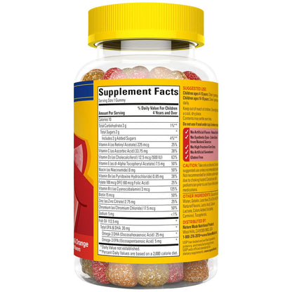Nature Made Kids First Multivitamin mit Omega-3 – Gummy Multivitamine für Kinder mit Vitaminen und Mineralstoffen, 70 Gummis