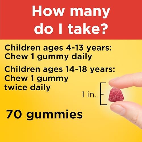 Nature Made Kids First Multivitamin mit Omega-3 – Gummy Multivitamine für Kinder mit Vitaminen und Mineralstoffen, 70 Gummis