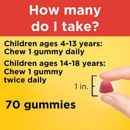 Nature Made Kids First Multivitamin mit Omega-3 – Gummy Multivitamine für Kinder mit Vitaminen und Mineralstoffen, 70 Gummis