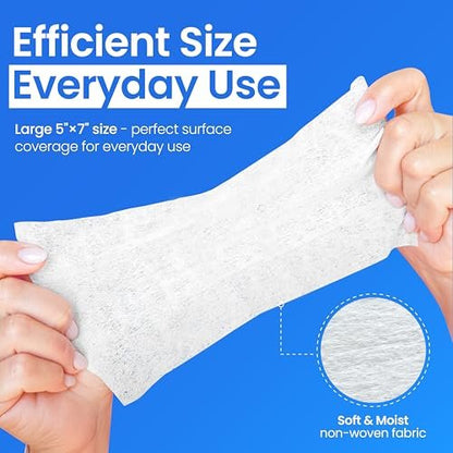 Safe n' Simple Kleberentferner-Tücher für die Haut – 50 einzeln verpackte Tücher (12,7 x 17,8 cm) – Alkoholfrei, sanft zu empfindlicher Haut – Stoma-Kleberentferner ohne Brennen