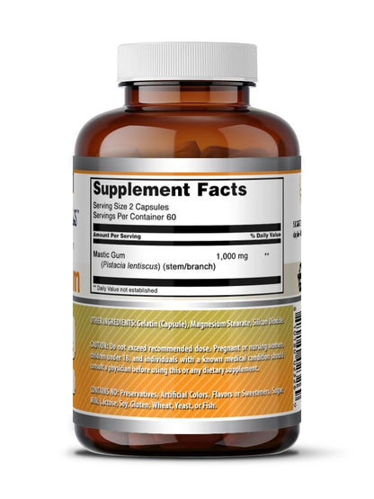 Amazing Formulas Mastic Gum Kapseln 1000 mg pro Portion 120 Kapseln | Non-GMO | Glutenfrei | Hergestellt in den USA