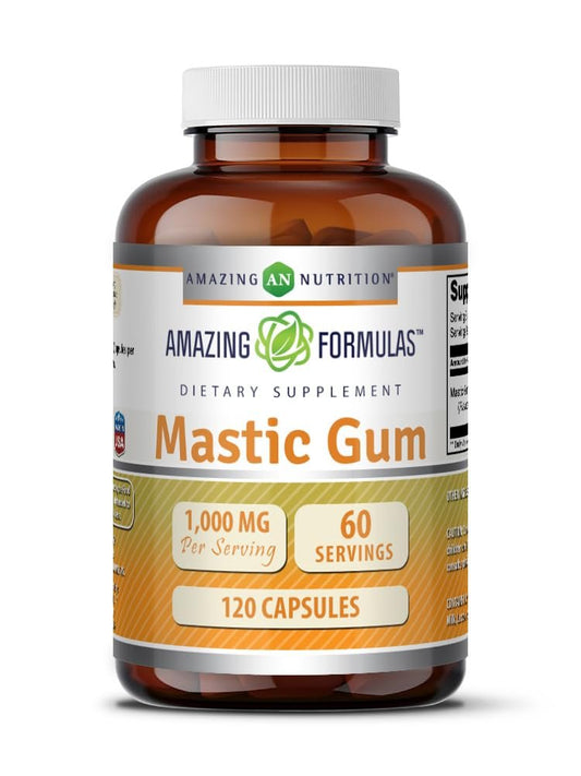 Amazing Formulas Mastic Gum Kapseln 1000 mg pro Portion 120 Kapseln | Non-GMO | Glutenfrei | Hergestellt in den USA