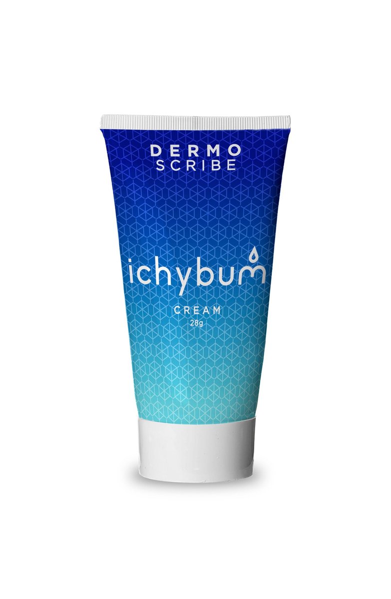 Dermoscribe Ichybum Anal Juckreiz Creme - Hämorrhoiden Juckreiz Creme bei chronischem Juckreiz, Hämorrhoiden & Fußpilz, mit Hydrocortison & Clioquinol, 28g